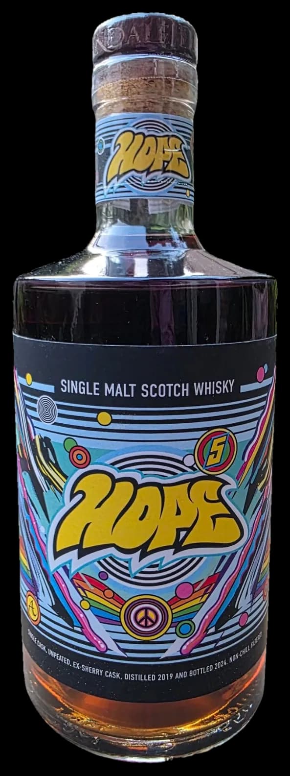 Edition HOPE bottle with the label designed by Luuk Bode